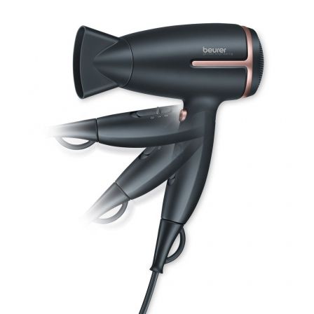 Beurer HC-25 Secador de Viaje Iónico Plegable Negro